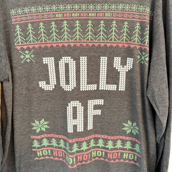 🎄 Jolly AF Long Sleeve Holiday Shirt - Picture 2 of 4
